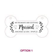 Engraved Wooden Wedding Dog Pet Sign