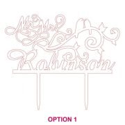 Love Birds Acrylic Wedding Cake Topper