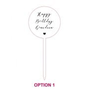 Engraved Wooden Birthday Bouquet Topper