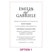 Engraved 5×7 Acrylic Wedding Invitations