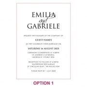 Engraved 5×7 Mirror Acrylic Wedding Invitations