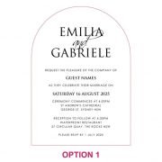 Engraved 5×7 Mirror Acrylic Arch Wedding Invitations