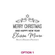Corporate Christmas 360ml Engraved Wine Glasses