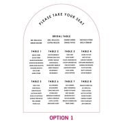 Printed A1 Size Bamboo Arch Wedding Seating Chart