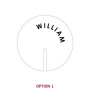 Printed Round White Acrylic Place Cards for Glassware