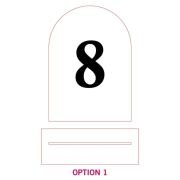 Laser Cut White Acrylic Wedding Table Number with Mirror Gold Number