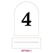 Laser Cut White Acrylic Wedding Table Number with White Number
