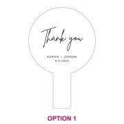 Laser Cut and Engraved Frosted Acrylic Wedding Fan