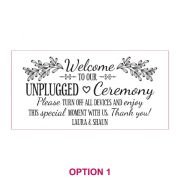 Engraved Acrylic ‘Unplugged’ Ceremony Sign
