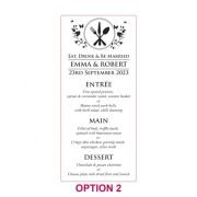 Engraved Acrylic DL Wedding Menus