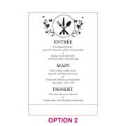 Engraved Clear Acrylic Menu with Wooden Base