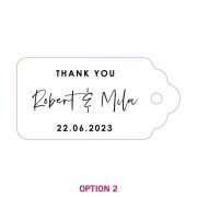 Engraved Wooden Rectangle Wedding Gift Tags