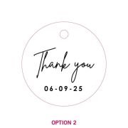 Engraved Wooden Round Wedding Gift Tags