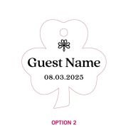 Engraved Wooden Shamrock Gift Tags