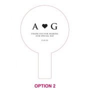 Laser Cut and Engraved Frosted Acrylic Wedding Fan