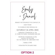 Engraved 5×7 Acrylic Wedding Invitations