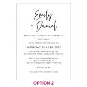 Engraved 5×7 Mirror Acrylic Wedding Invitations