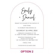 Engraved 5×7 Acrylic Arch Wedding Invitations