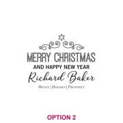 Corporate Christmas 425ml Engraved Schooner Beer Glass