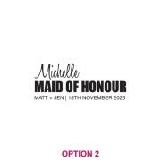 Engraved Bridal Party Stemless 230ml Champagne Glass