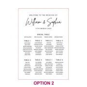 Printed A1 Size Bamboo Welcome Sign / Wedding Seating Chart