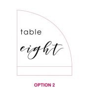 Engraved Frosted Acrylic Sail Table Number with Wooden Base