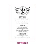Engraved 5×7 Mirror Acrylic Wedding Menus