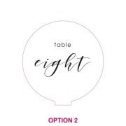 Round Acrylic Table Number with Stand