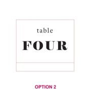 Engraved Clear Acrylic Table Number with Wooden Base