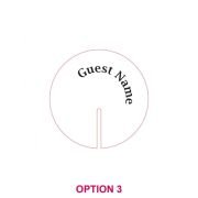 Round Rose Gold Mirror Acrylic Wedding Place Cards for Glassware