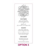 Engraved Acrylic DL Wedding Menus