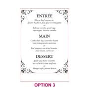 Engraved Clear Acrylic Menu with Wooden Base