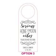 Engraved Wooden Honeymoon Door Hanger Sign