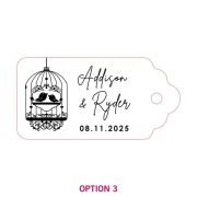 Engraved Wooden Rectangle Wedding Gift Tags