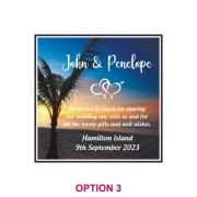 Photographic Printed Wedding Glass Coasters