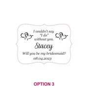 Engraved Wooden Bridal Party Acceptance Card