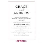 Engraved 5×7 Acrylic Wedding Invitations