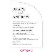 Engraved 5×7 Acrylic Semi Arch Wedding Invitations