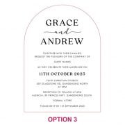 Engraved 5×7 Acrylic Arch Wedding Invitations