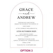 Engraved 5×7 Mirror Acrylic Arch Wedding Invitations