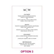 Engraved 5×7 Mirror Acrylic Wedding Menus