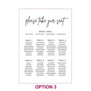 Printed A1 Size Bamboo Welcome Sign / Wedding Seating Chart