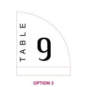 Engraved Frosted Acrylic Sail Table Number with Wooden Base