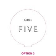 Round Acrylic Table Number with Stand