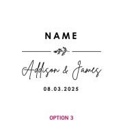 Engraved Wedding Cork Coaster