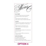 Engraved Acrylic DL Wedding Menus