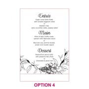 Engraved Clear Acrylic Menu with Wooden Base
