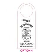 Engraved Wooden Honeymoon Door Hanger Sign