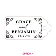 Engraved Wooden Rectangle Wedding Gift Tags