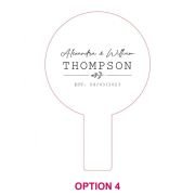 Laser Cut and Engraved Frosted Acrylic Wedding Fan